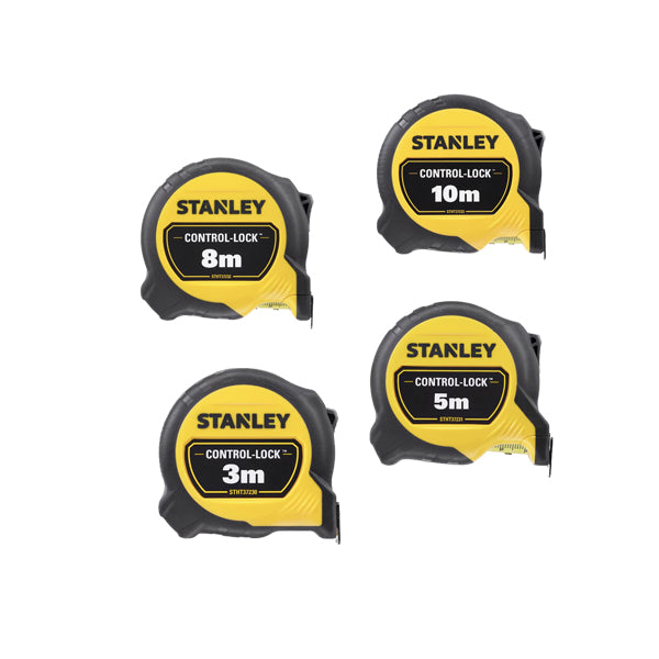Mètres ruban CONTROL-LOCK™ - Ruban de 3 à 10 m - Ruban de 19 à 25 mm - STANLEY Mètres ruban CONTROL-LOCK™ - Ruban de 3 à 10 m - Ruban de 19 à 25 mm - STANLEY